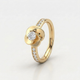 Bloom Flower Moissanite Diamond Ring