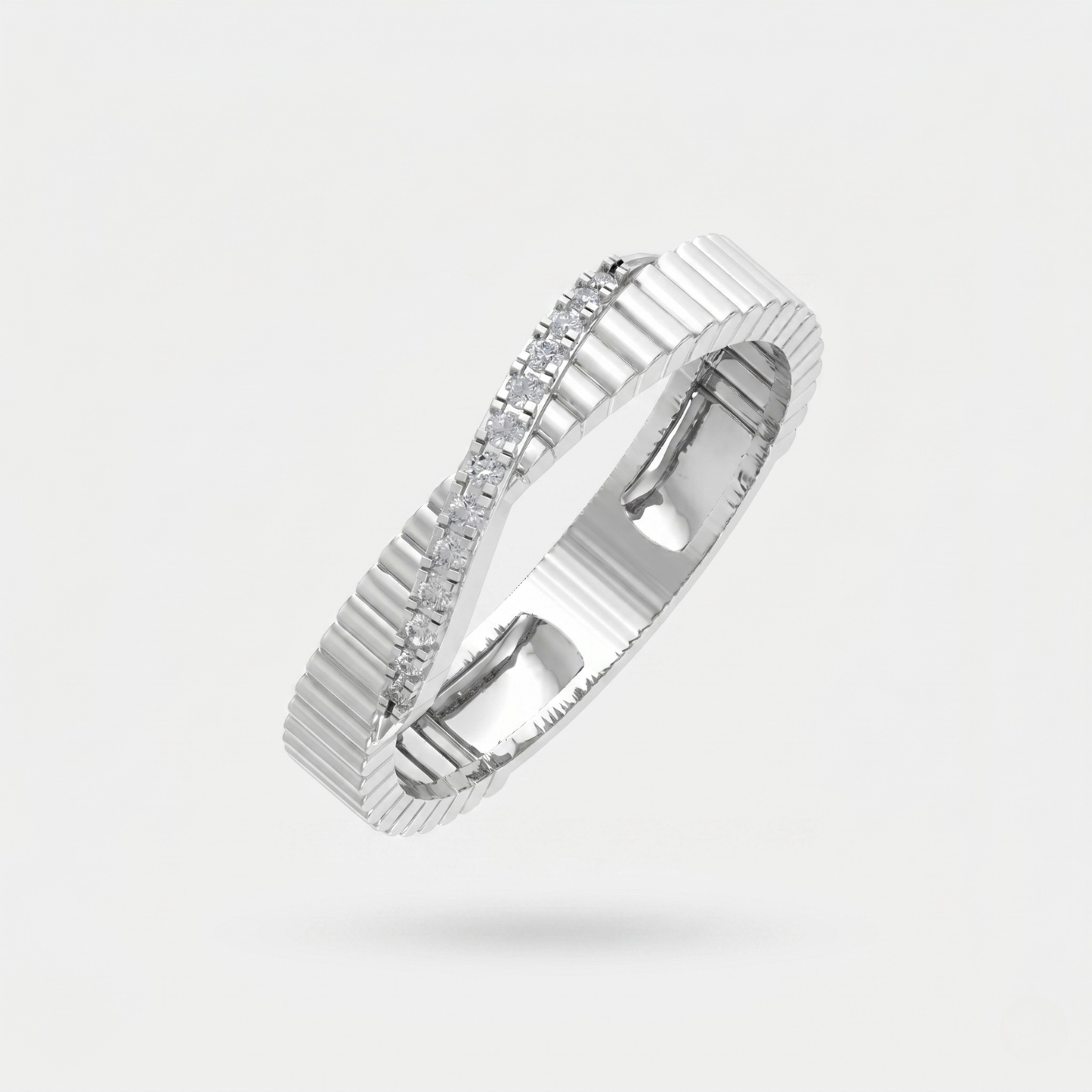 Elegant Textured Diamond Ring