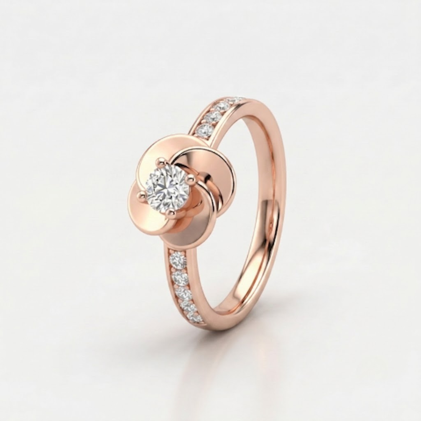 Bloom Flower Moissanite Diamond Ring