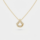 Geometric Fan-Motif Diamond Necklace