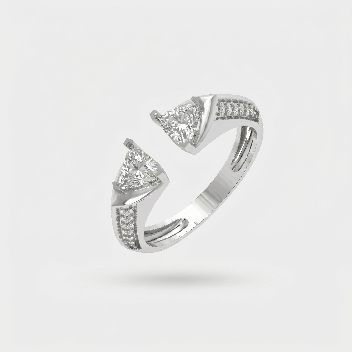 Aurora Open Triangle Diamond Ring