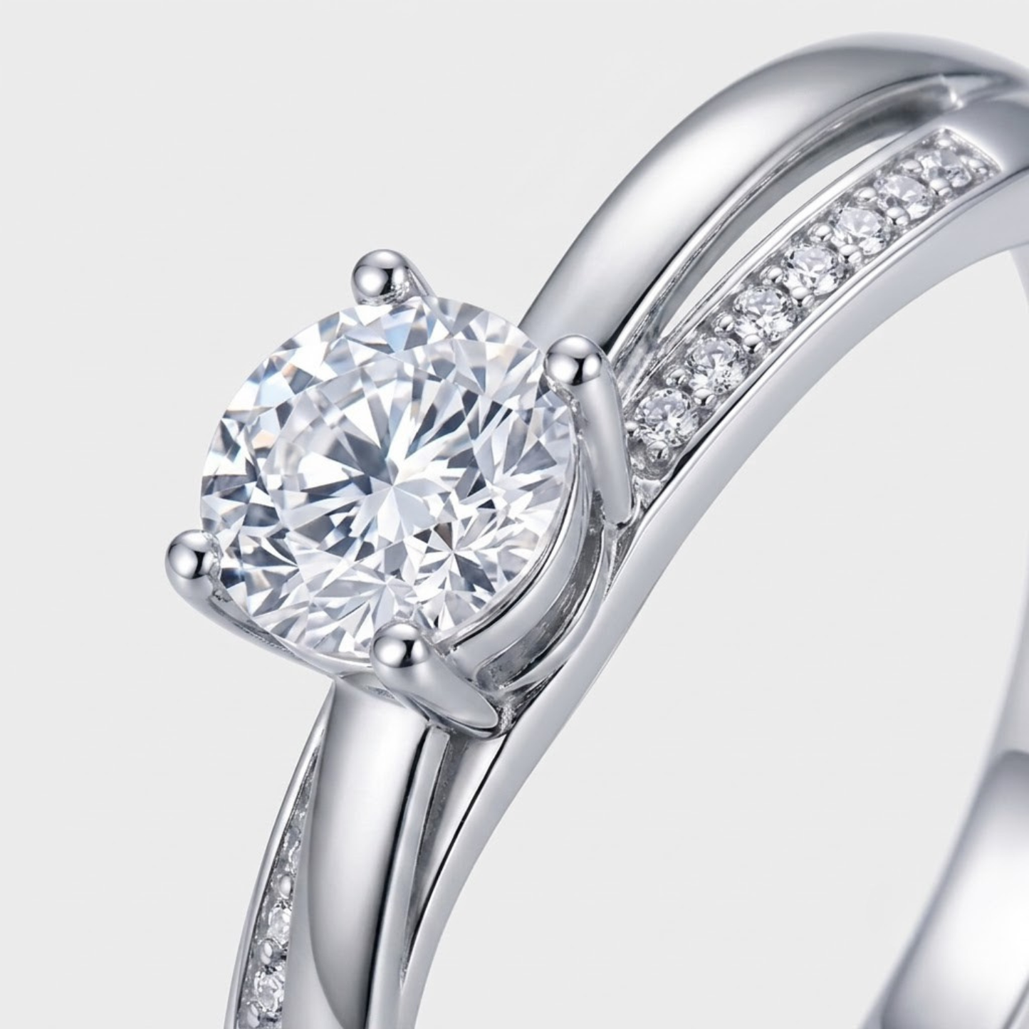 Cross Weave Solitaire Ring