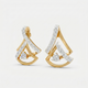 Floral Cluster Earrings with Open Teardrop Stud