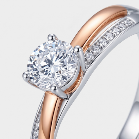 Cross Weave Solitaire Ring