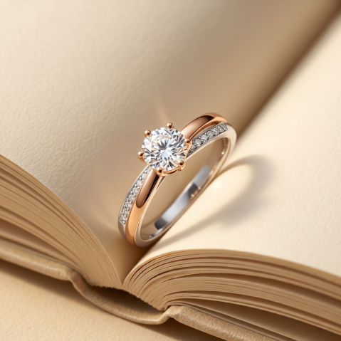 Cross Weave Solitaire Ring